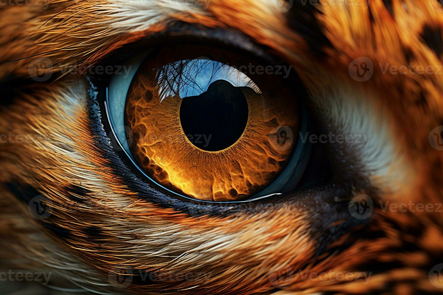 Capturing Stunning Close-up Portraits of Animal Eyes. Generative By Ai photo