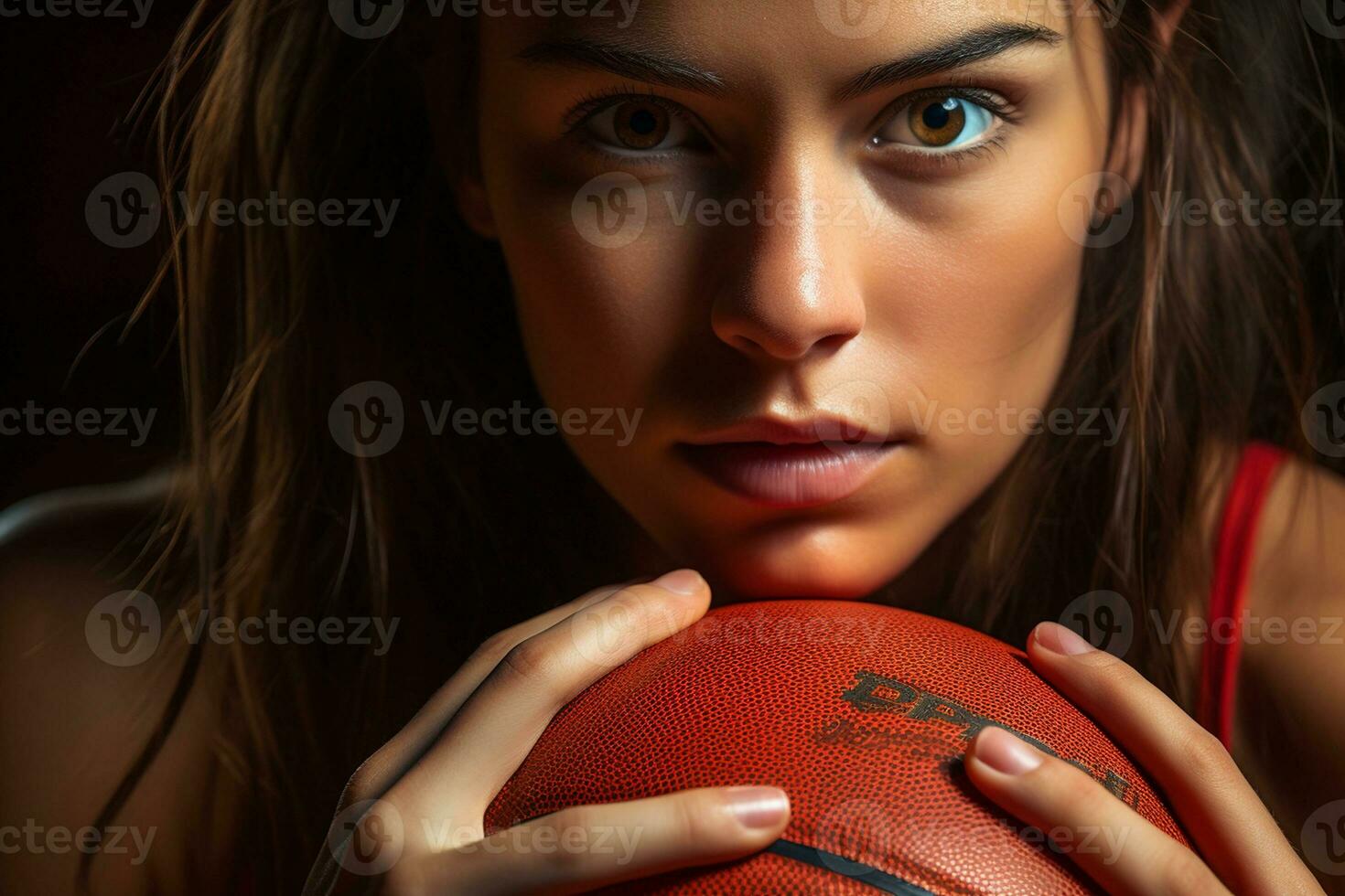 Fit Athlete Dominating the Basketball Court. Generative By Ai photo