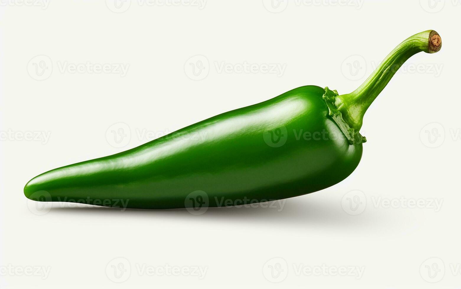 Jalapeno Pepper on a White Background. Generative By Ai photo