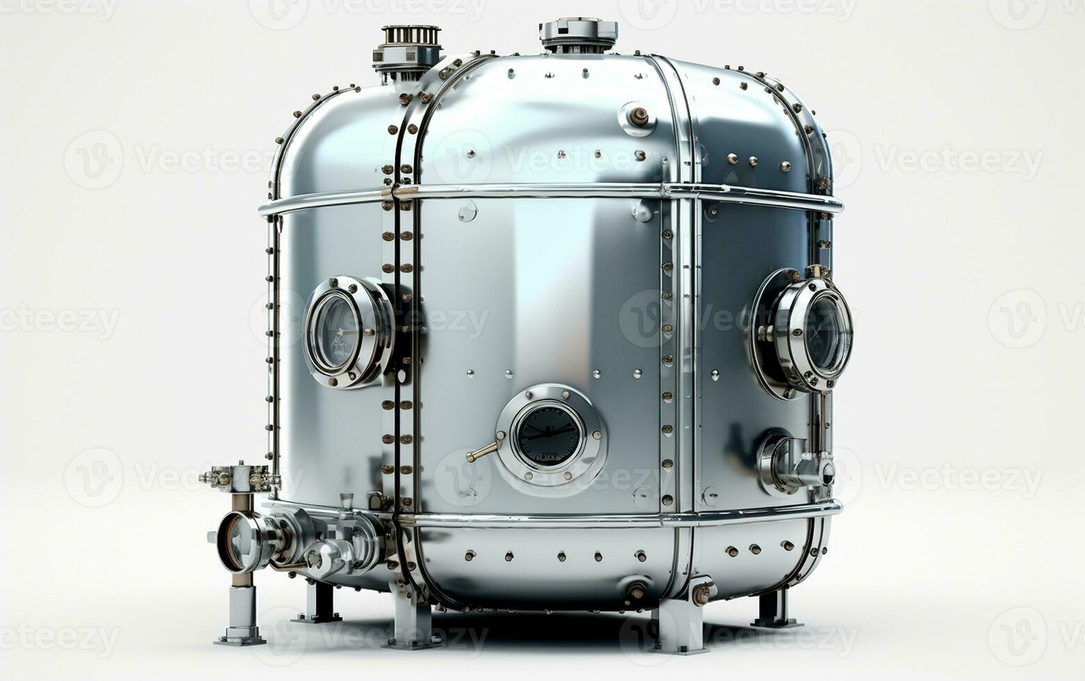 Cistern Tank on a White Background. Generative By Ai photo