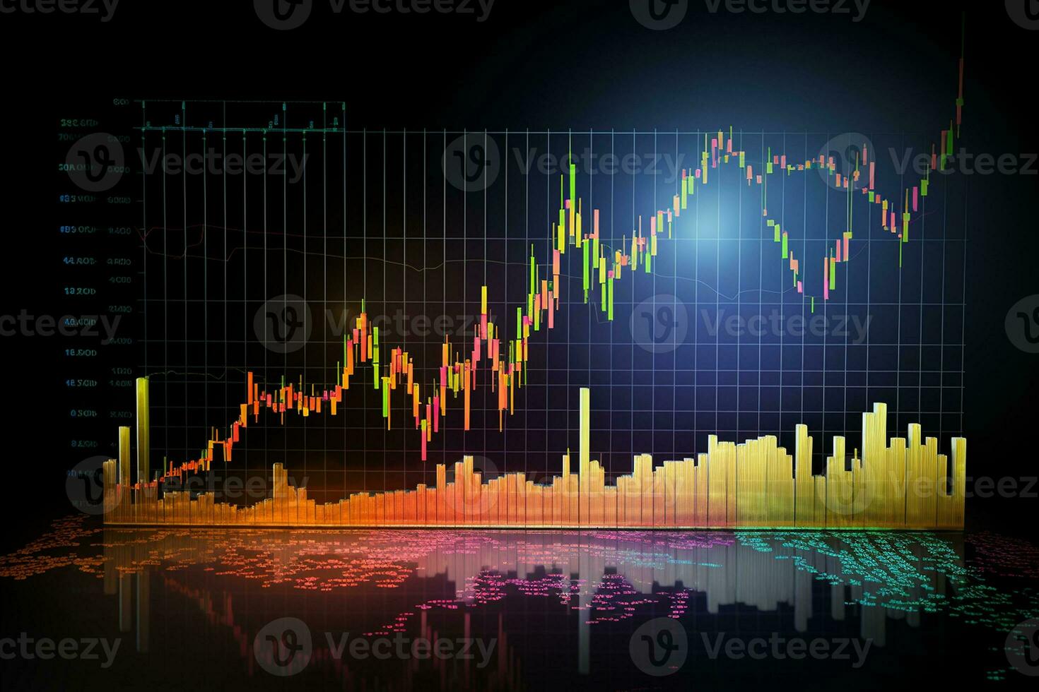 Charting Success in the Stock Market. Generative By Ai photo