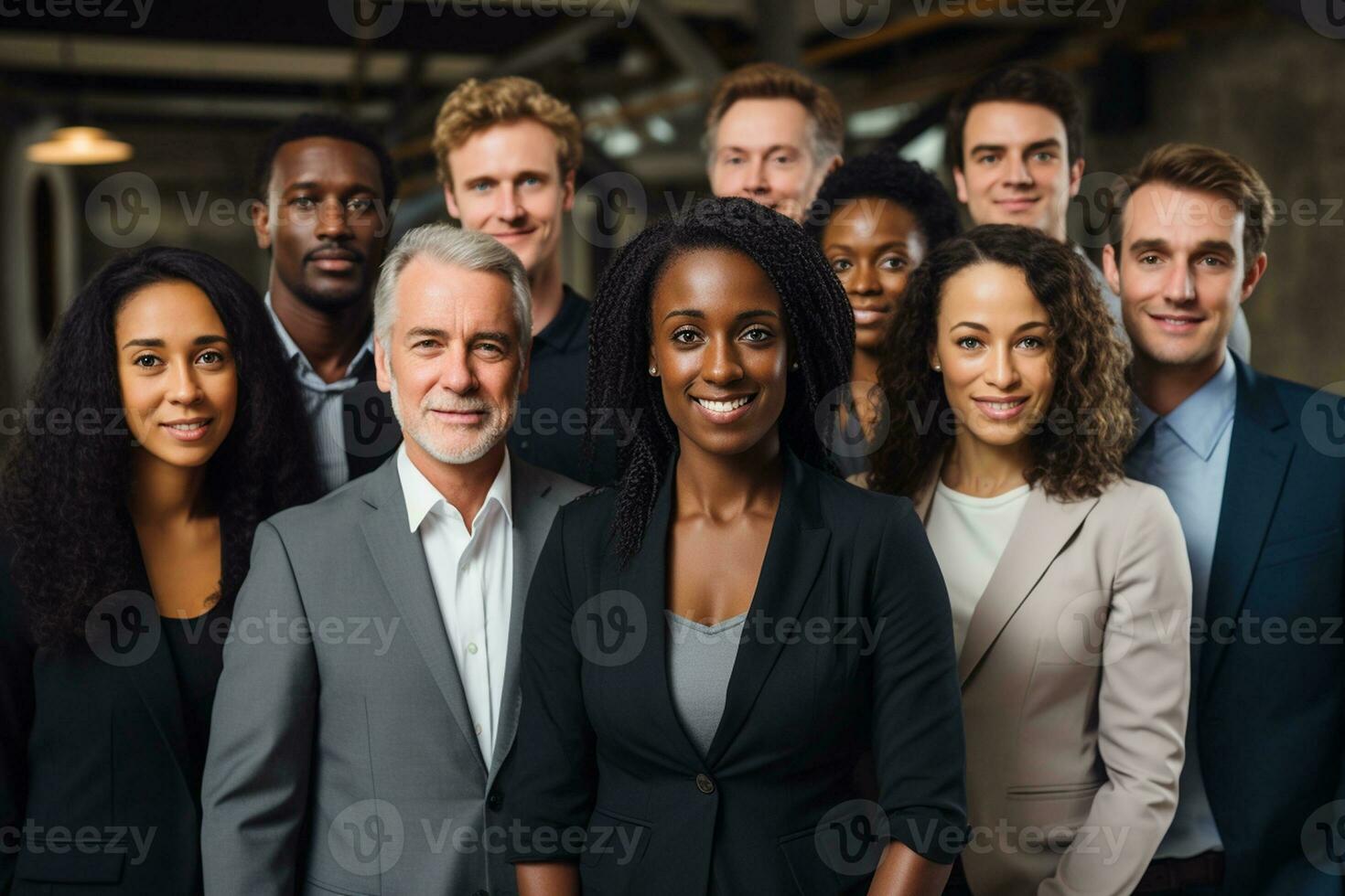 Portrait of a Multiethnic Business Team. Generative By Ai photo