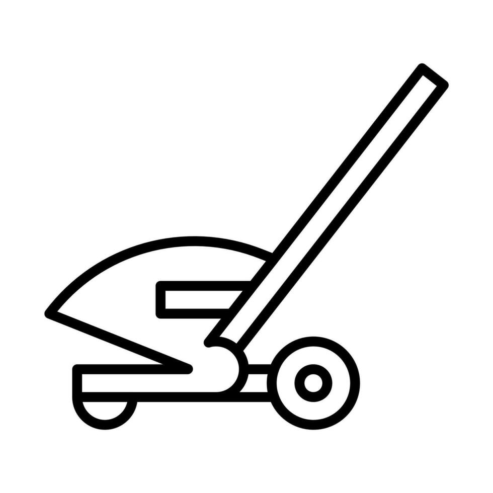 lawn edger icon in line style vector