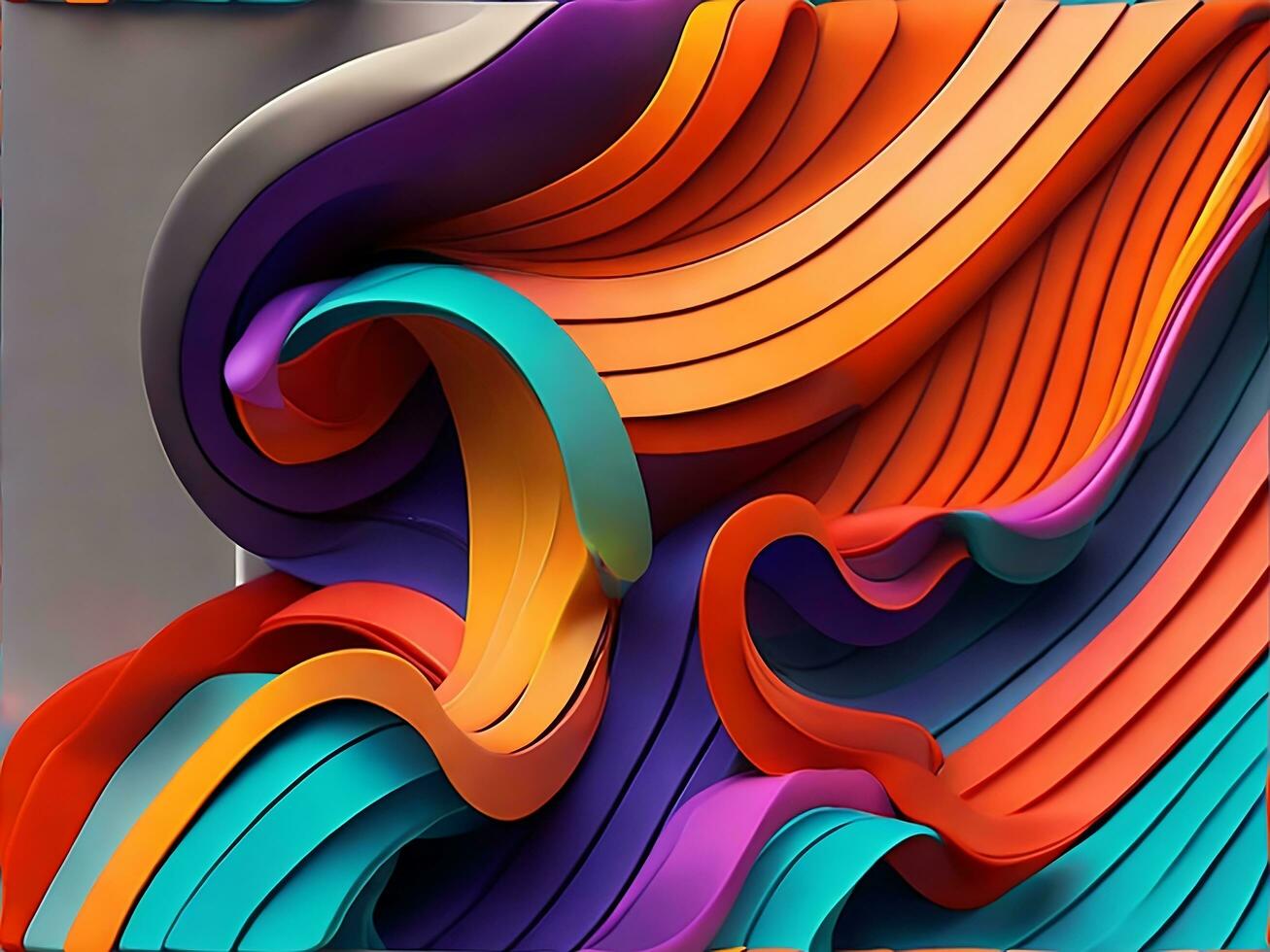 beautiful abstract color wave photo