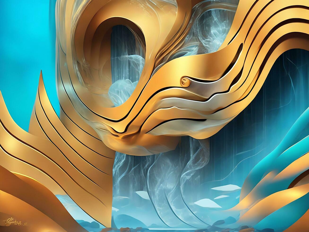 beautiful abstract color wave photo
