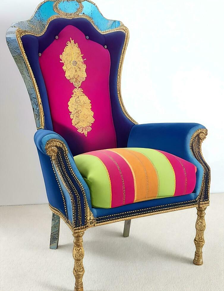 Luxury classical antique armchair for modern designed interior photo