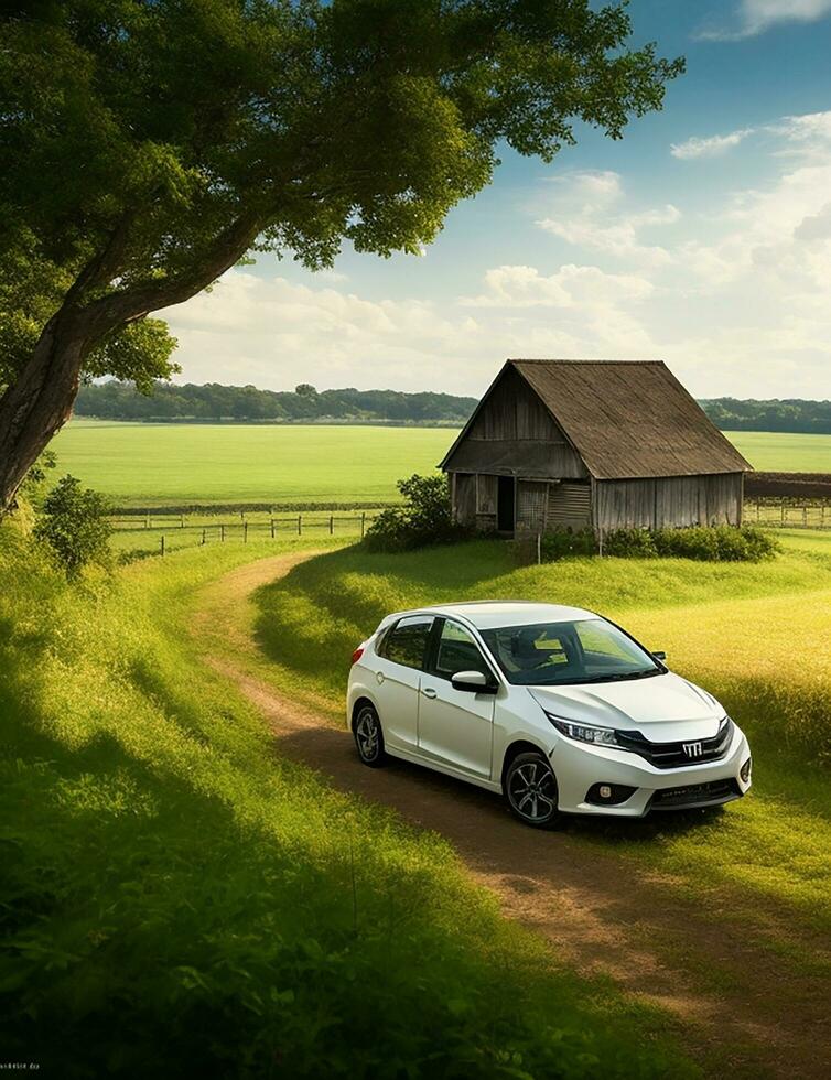 un hermosa BMW coche en un hermosa ajuste foto