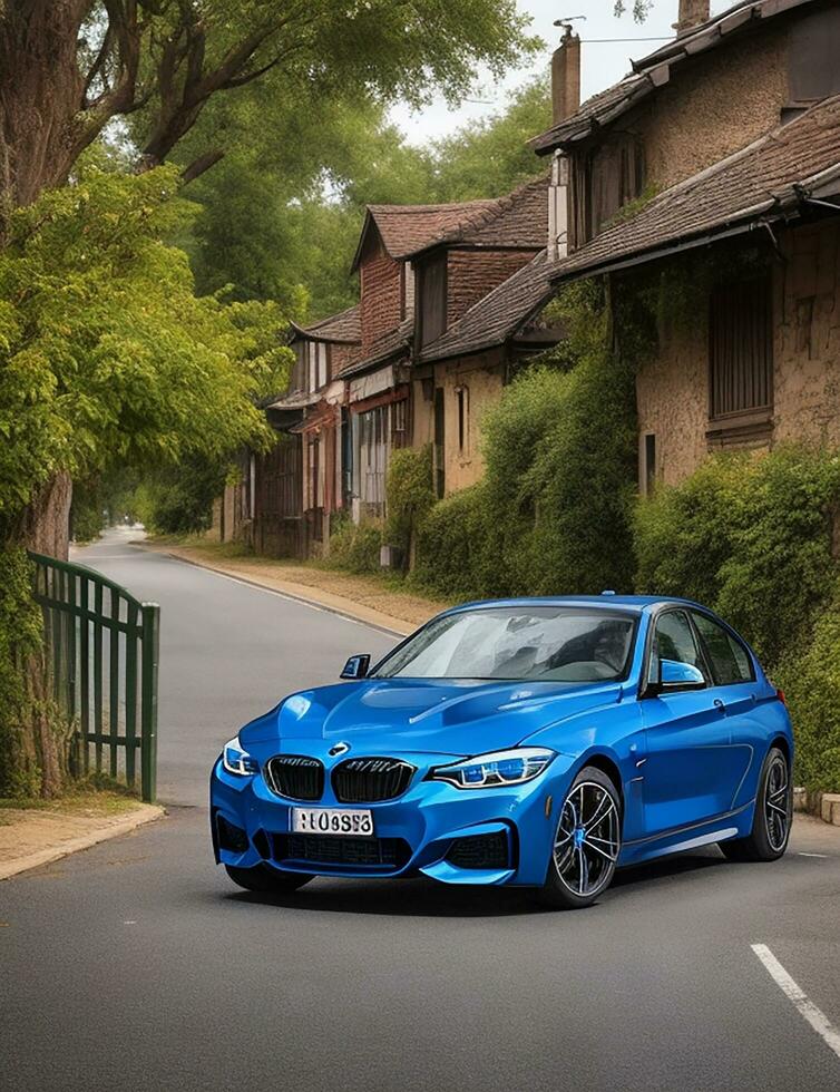 un hermosa BMW coche en un hermosa ajuste foto