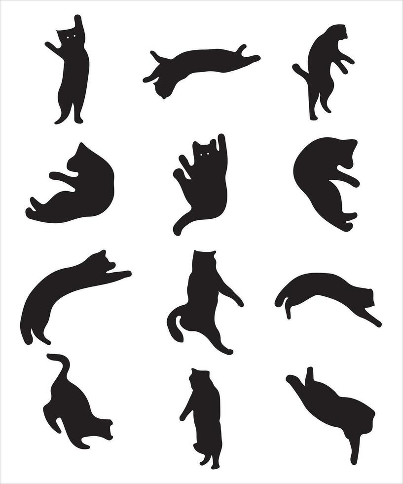 Cat Silhouette Vector Bundle
