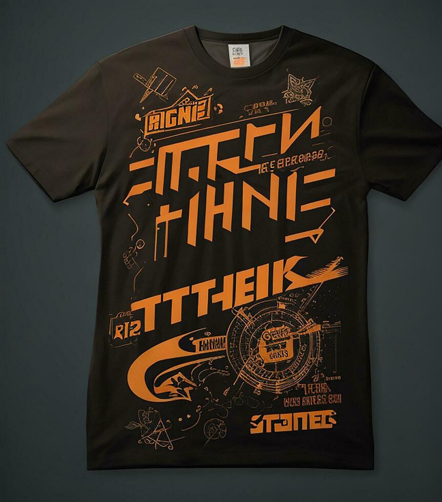 Abstract graphic typography t-shirt print photo