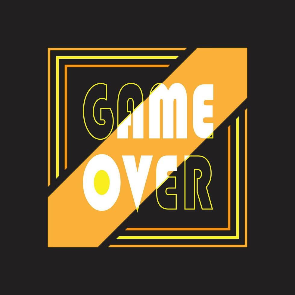 game over typography t-shirt vector design