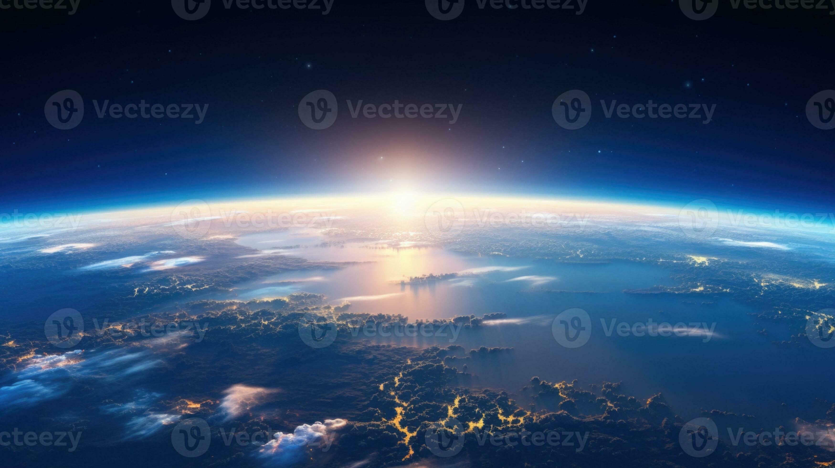 芸術写真 Pictures from the Surface of the Earth 1st Photo Showing the Curvature of Earth, Troposphere