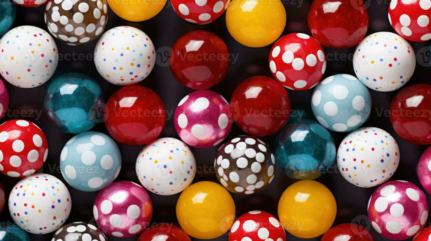 Gumballs background. Colorful candies. Assorted brightly colored dragees. Generative AI photo