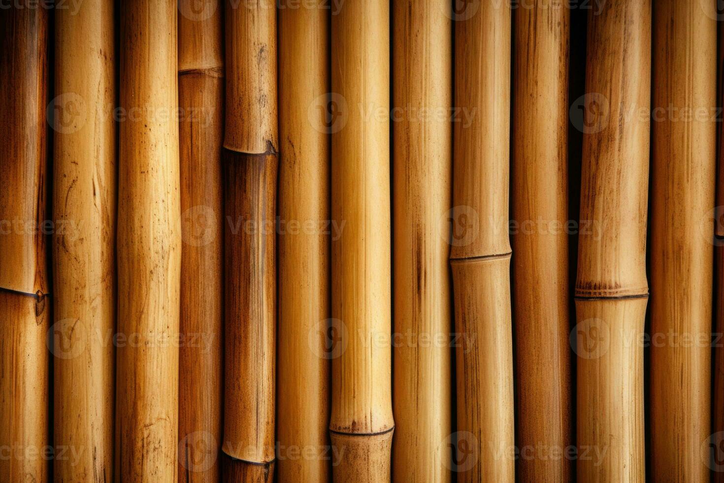 antiguo marrón tono bambú tablón cerca textura. ai generado foto