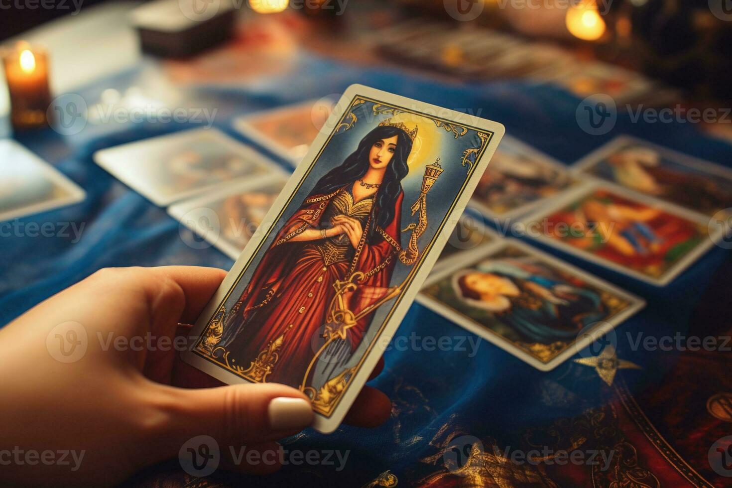 Astrologer calculates natal chart and makes a forecast of fate.Tarot cards. Esoteric background. Fortune telling, tarot predictions. Generative AI photo