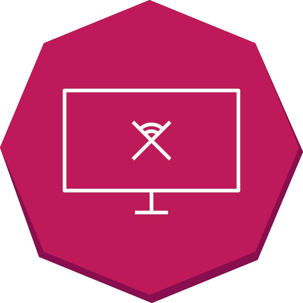 Unique Disconnected Network Vector Icon