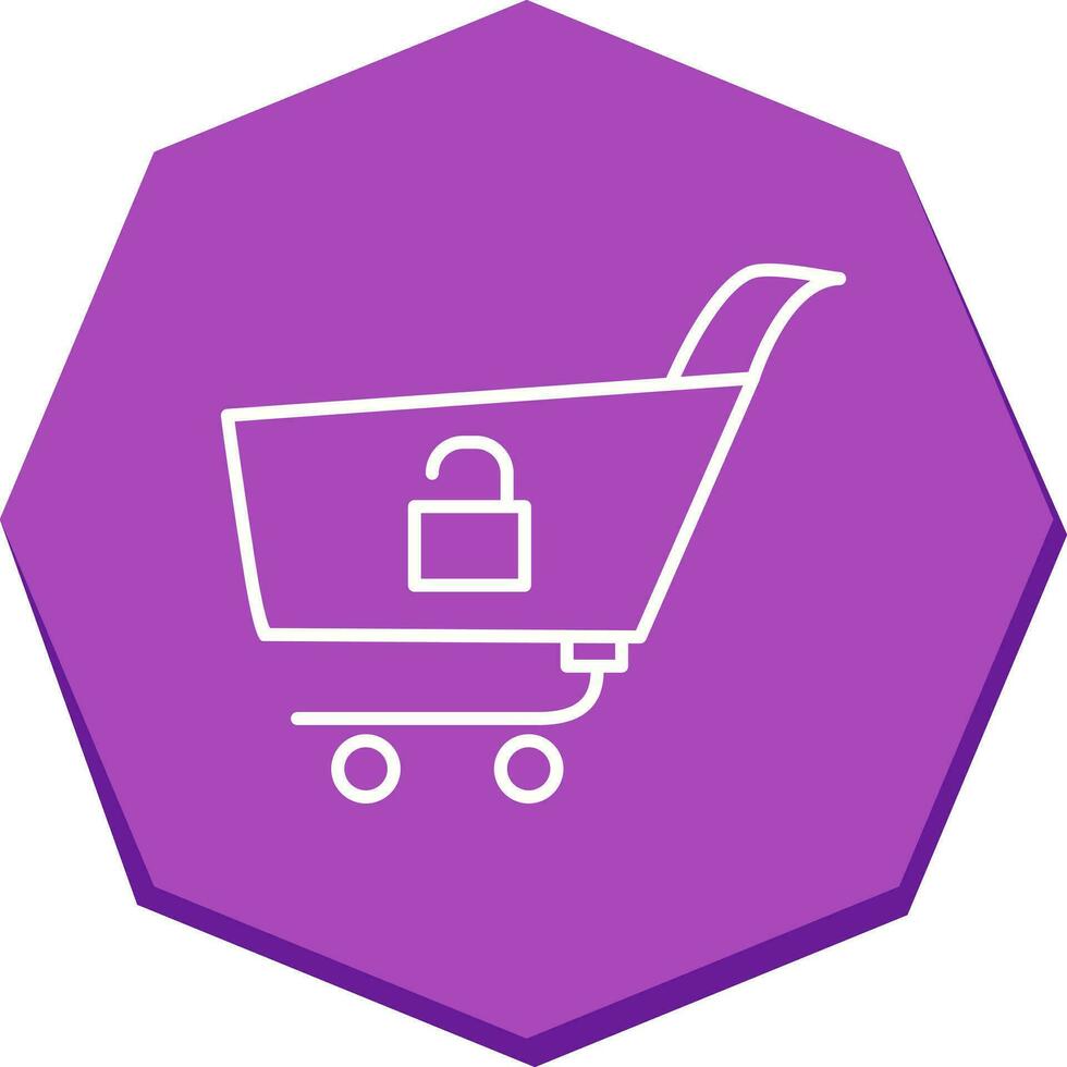 Unique Unlock Cart Vector Icon