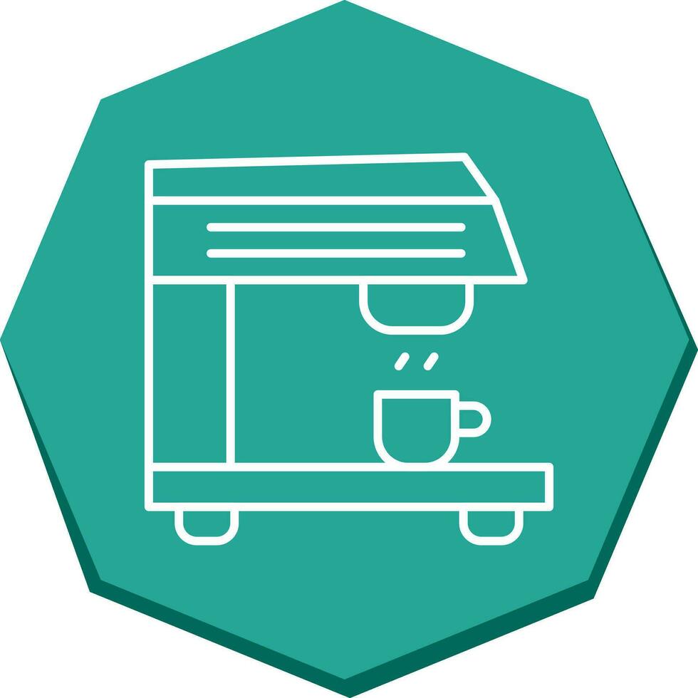 icono de vector de máquina de café