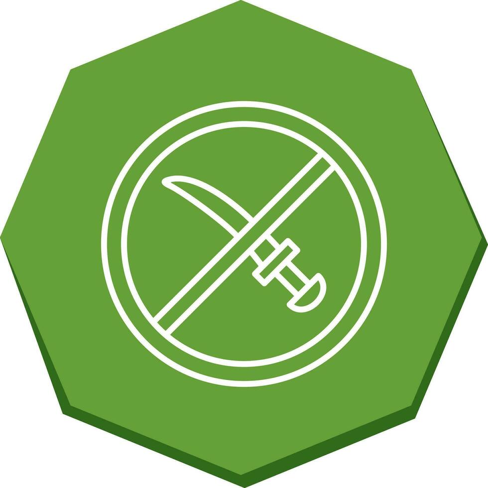 No Weapons Vector Icon