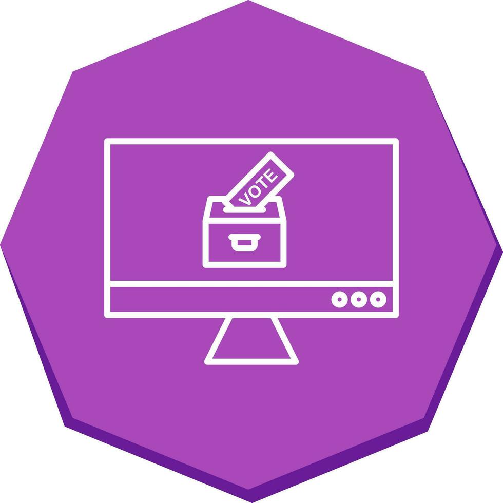 Online Vote Vector Icon