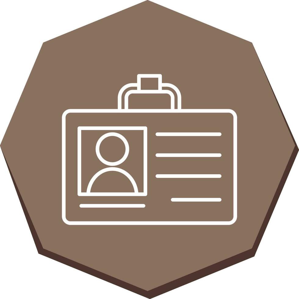 icono de vector de tarjeta de identificación