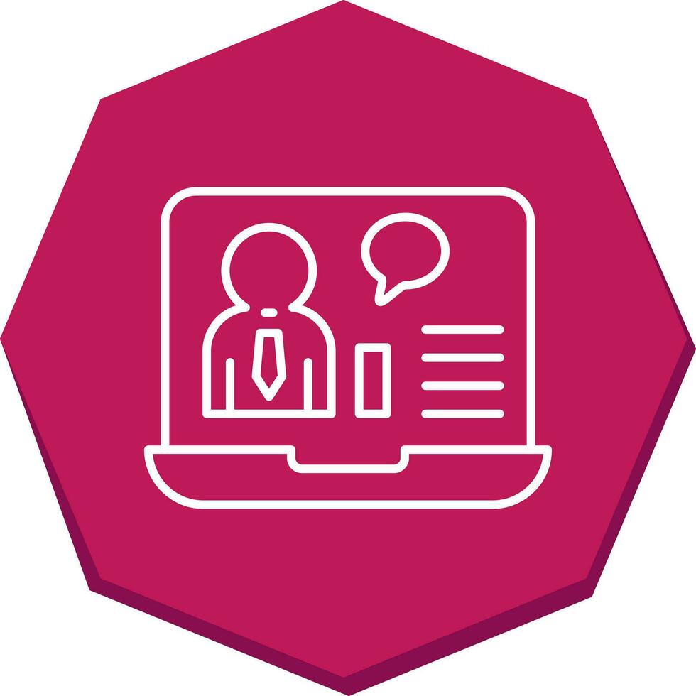 Online Job Interview Vector Icon