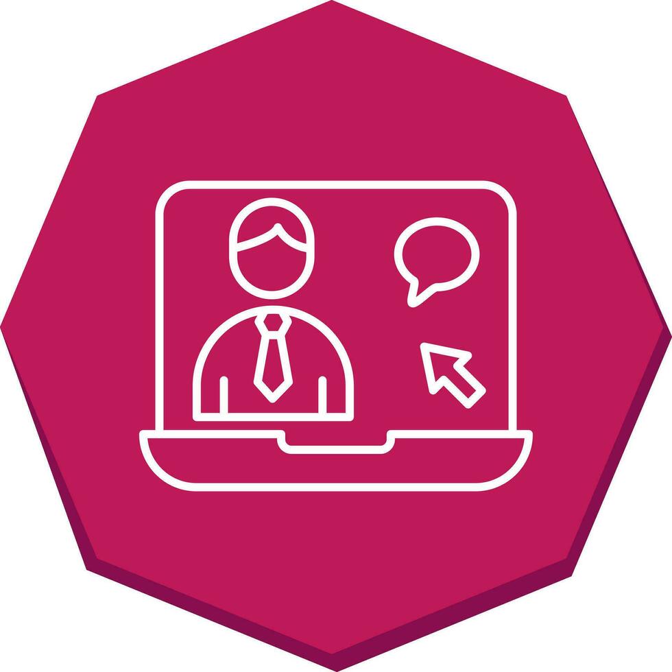 Online Interview Vector Icon