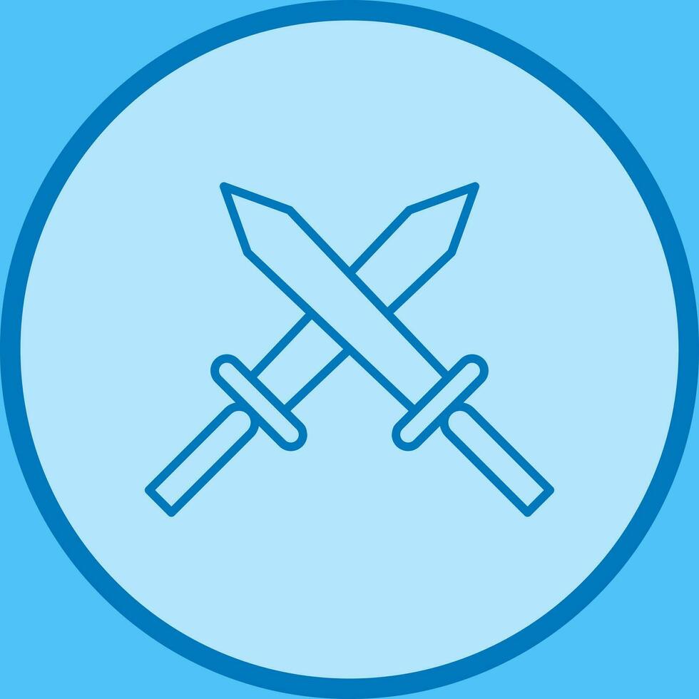 Unique Two Swords Vector Icon