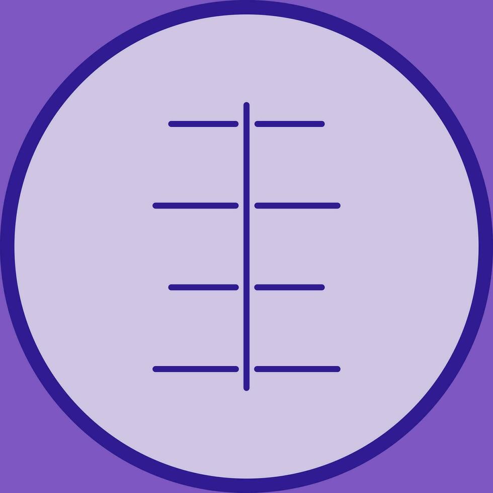 Unique Center Align Vector Icon