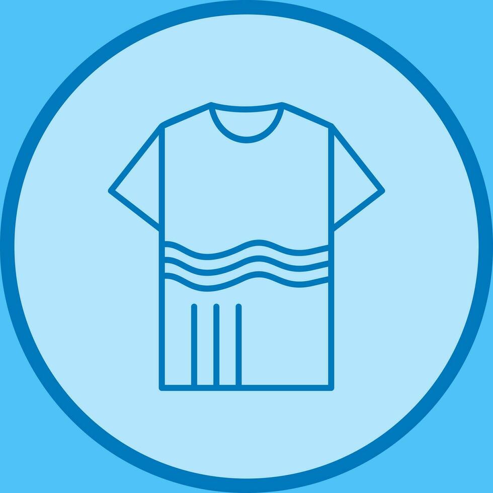T Shirt with lines Vector Icon