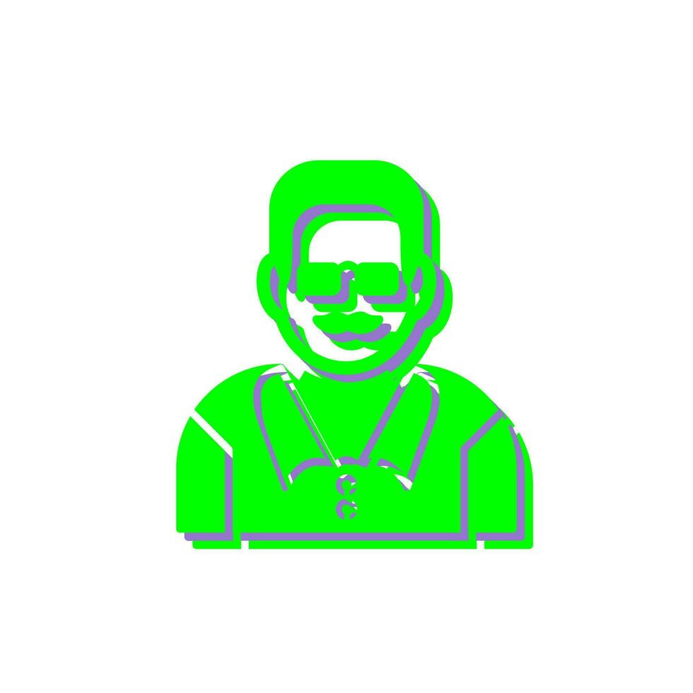 Unique Male Professor Vector Icon