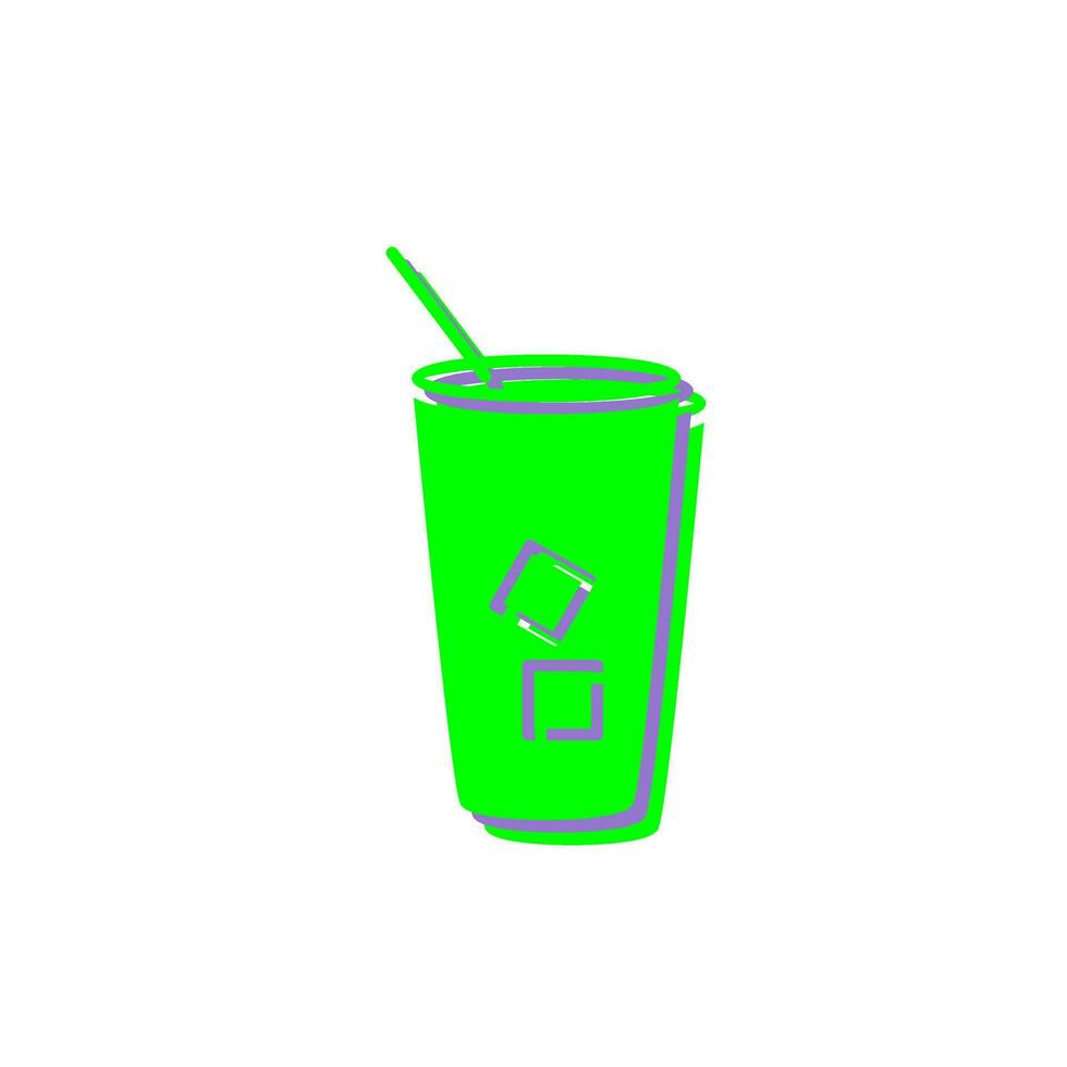 Iced Coffee Vector Icon