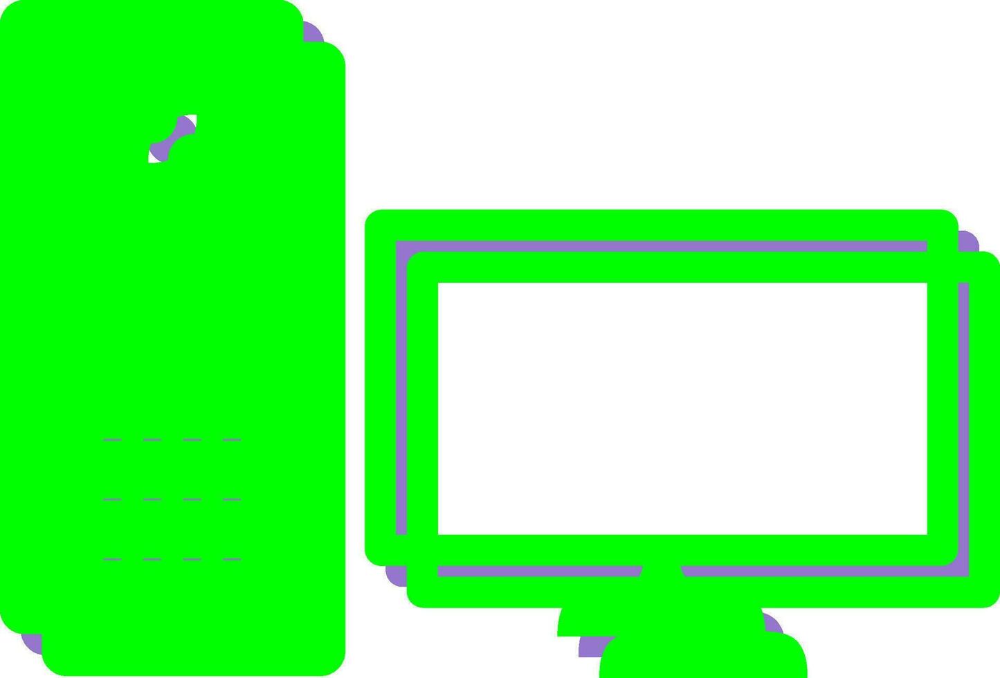 Unique Computer Vector Icon