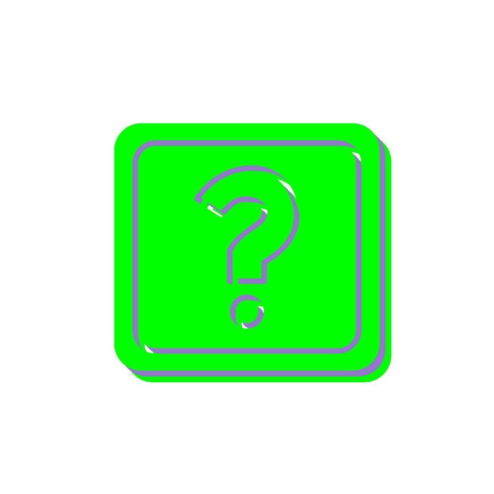 Unique Question Mark Vector Icon