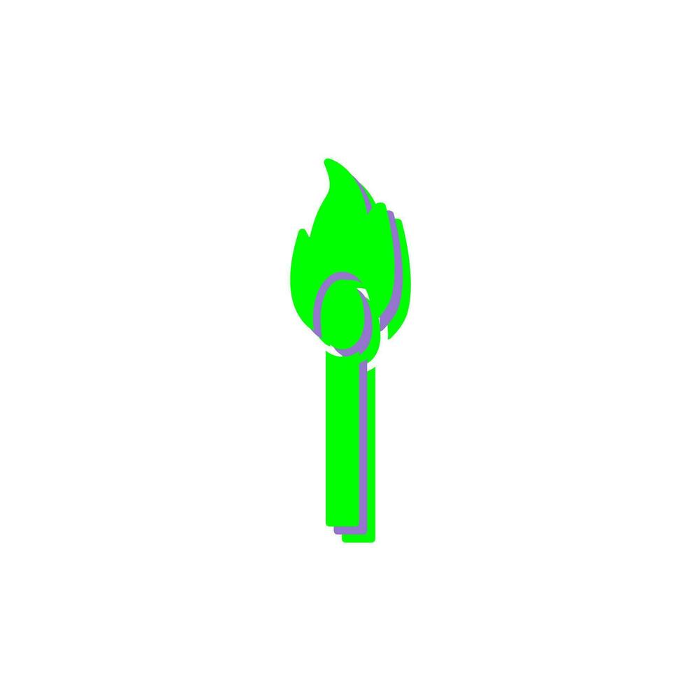 Unique Lit Matchstick Vector Icon