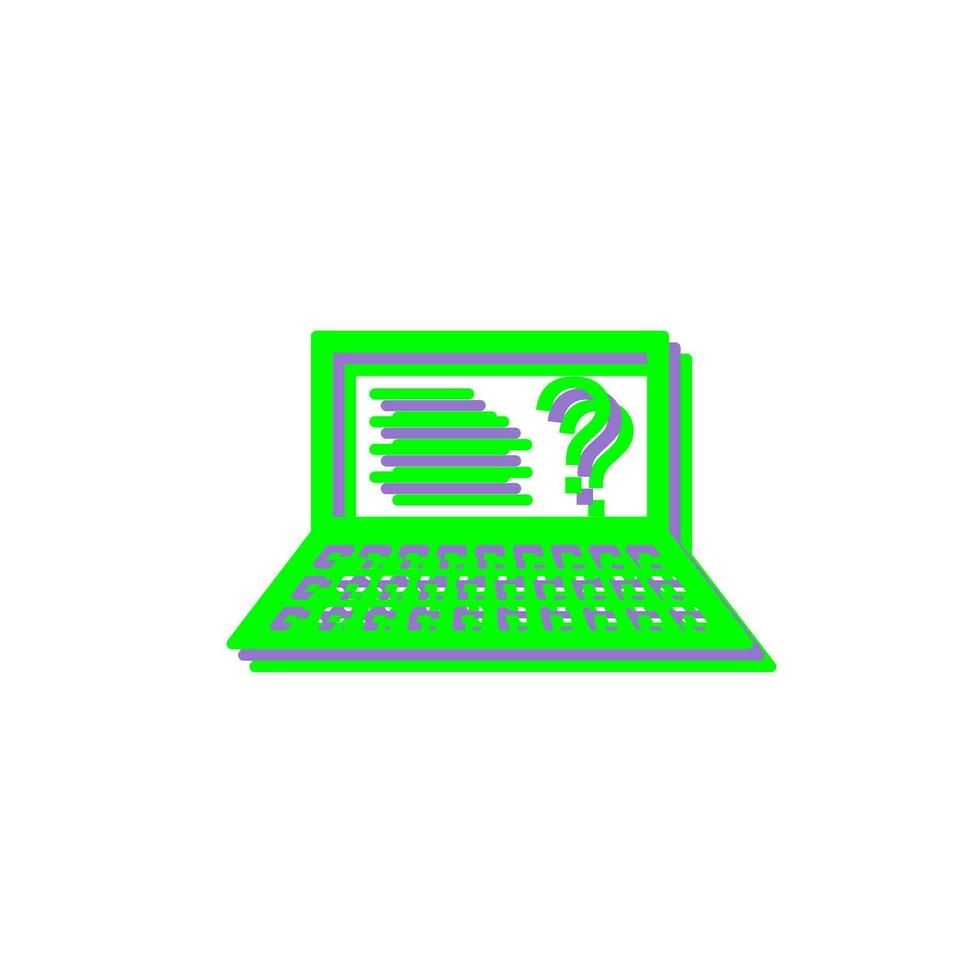Unique Online Exam Vector Icon