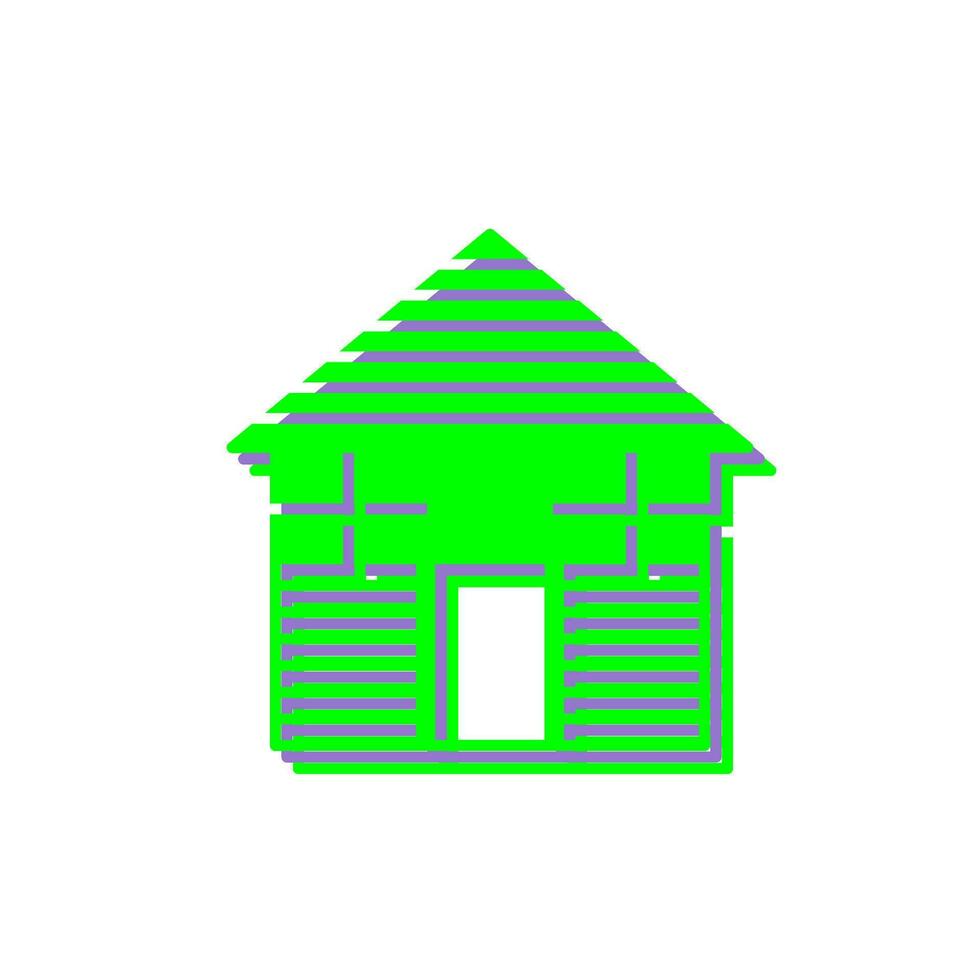 Wood Cabin Vector Icon