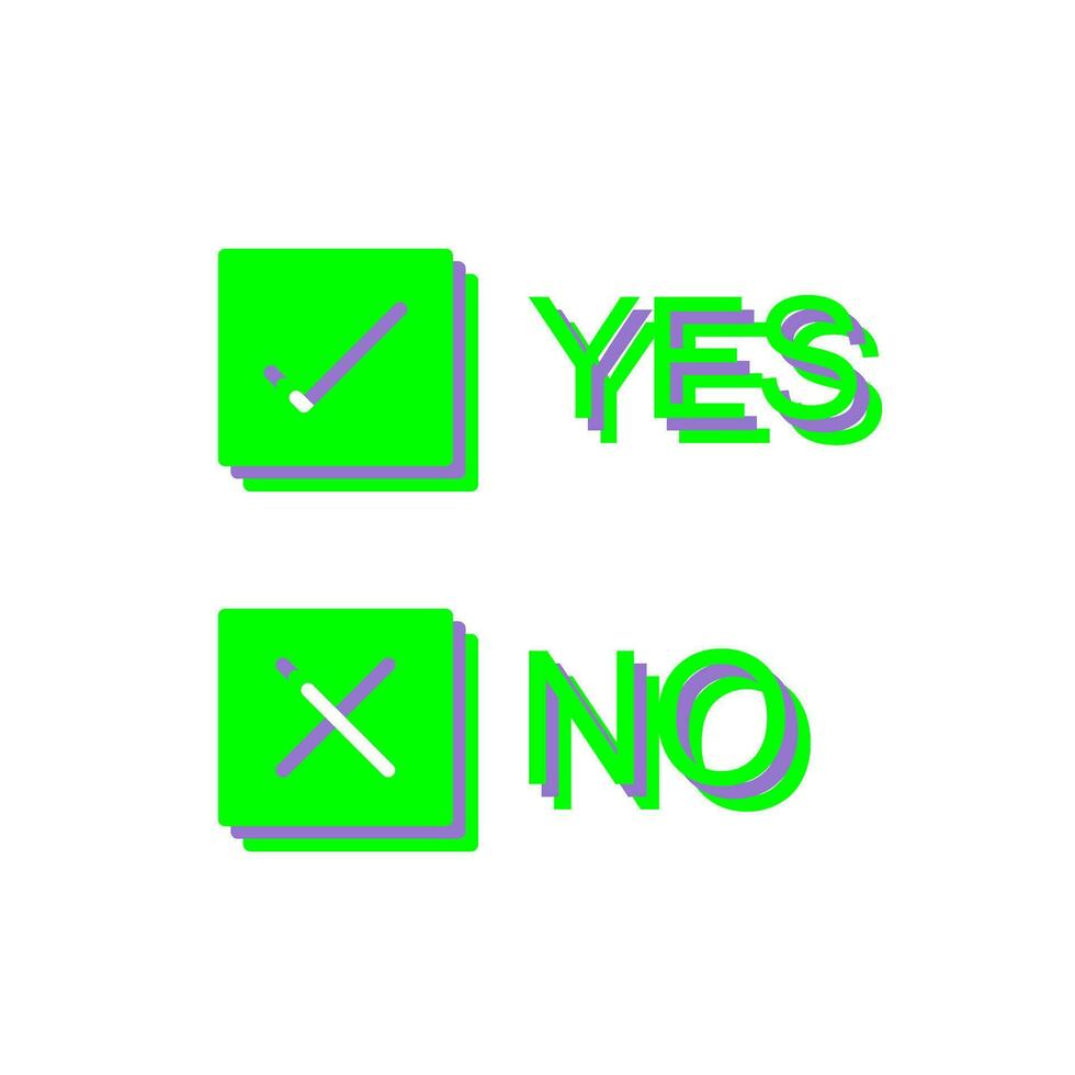 Yes No Option Vector Icon