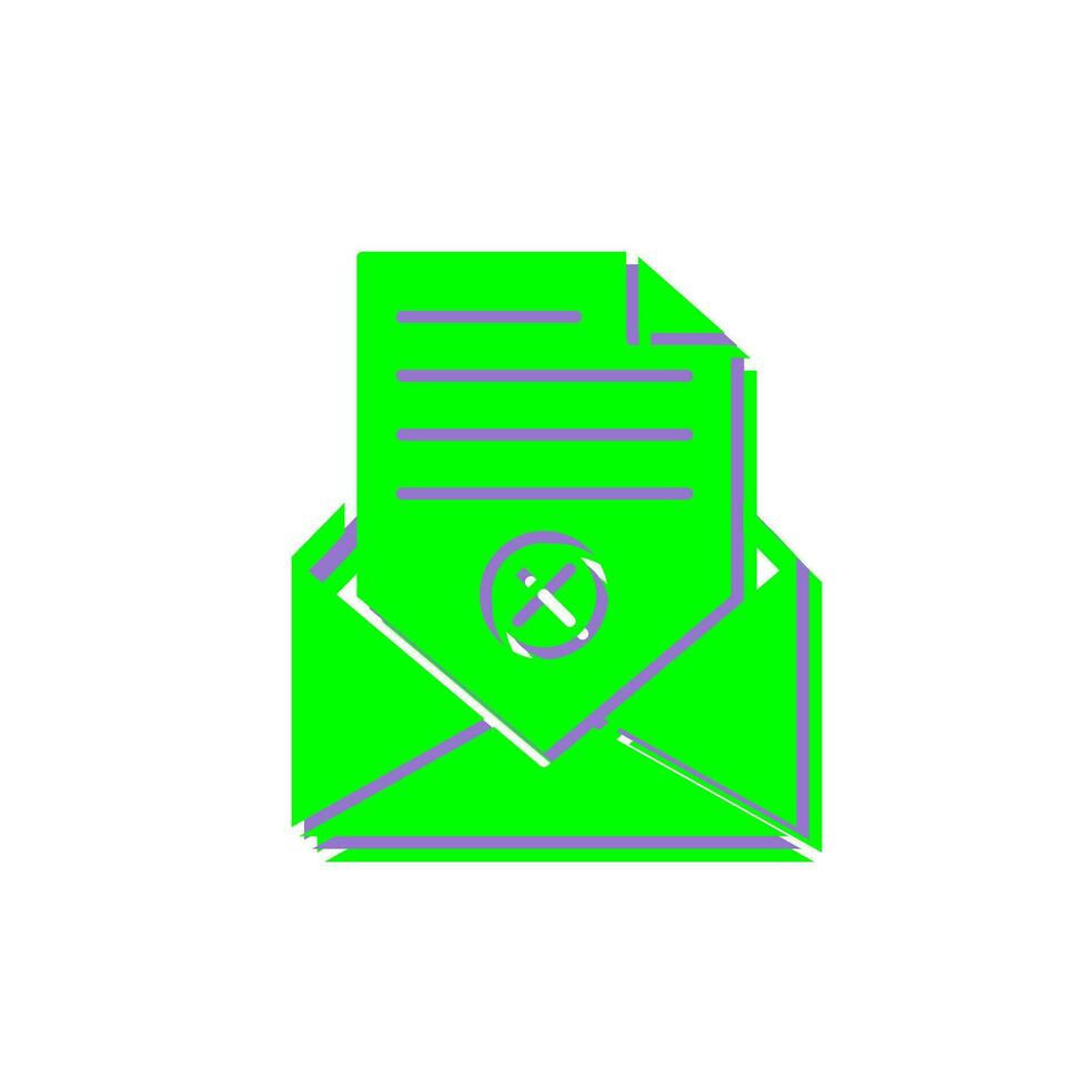 Rejection Of A Letter Vector Icon