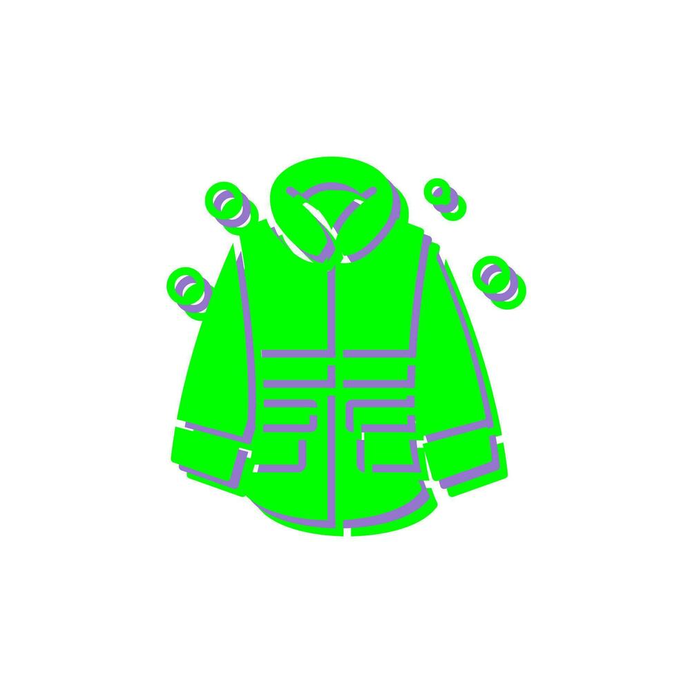 icono de vector de chaqueta de invierno