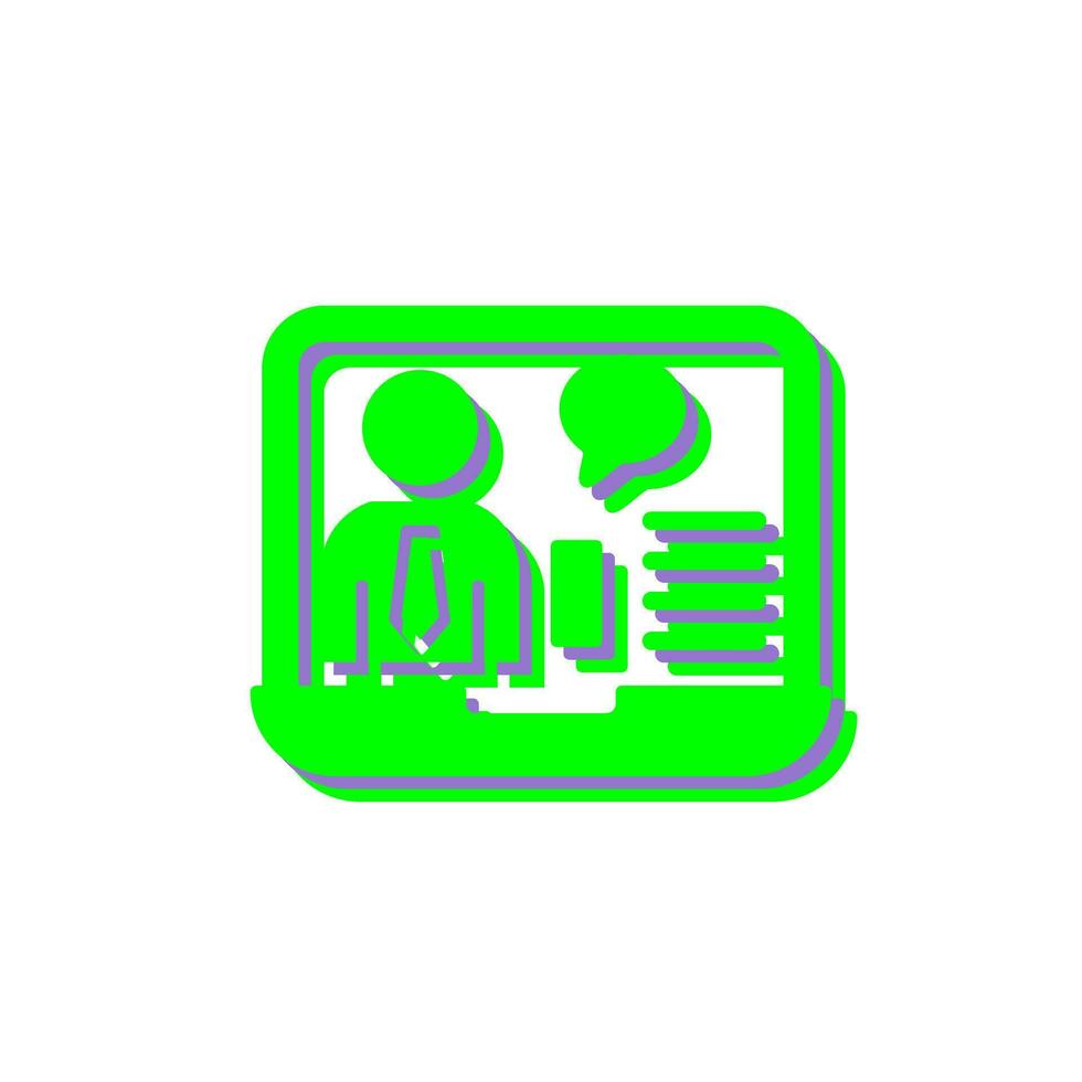 Online Job Interview Vector Icon