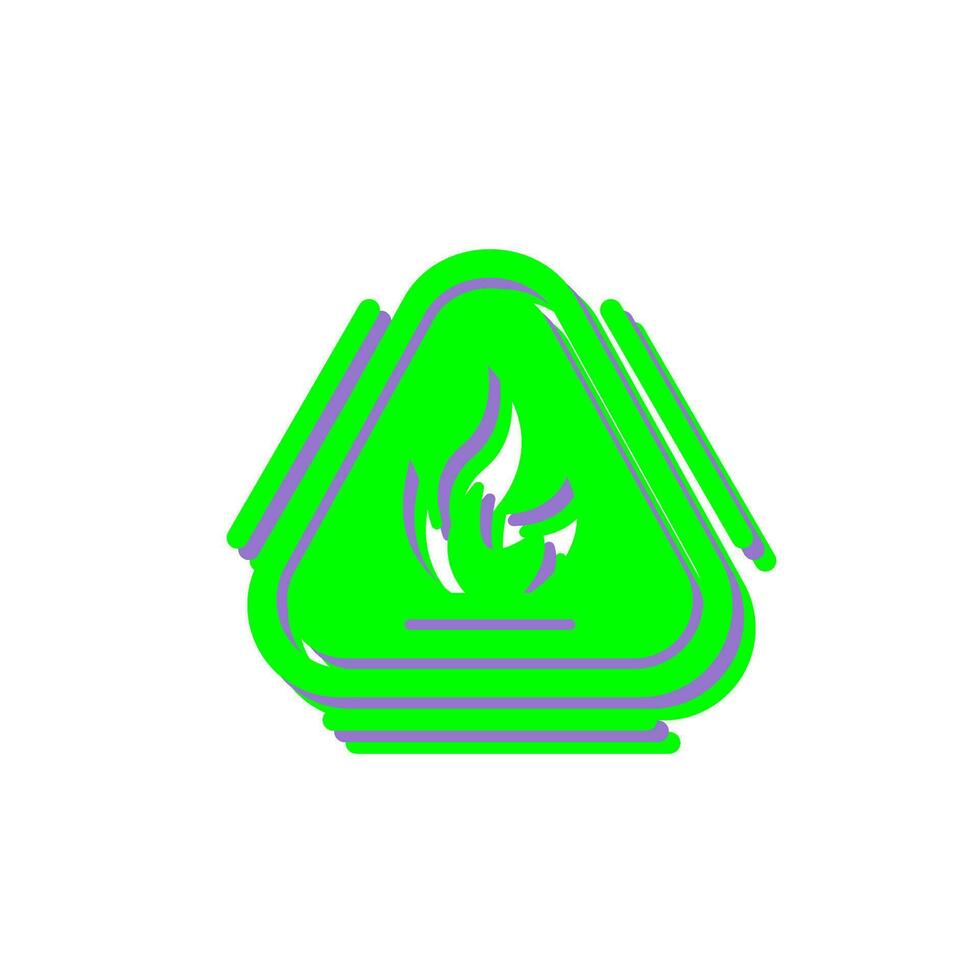 Caution Fire Vector Icon