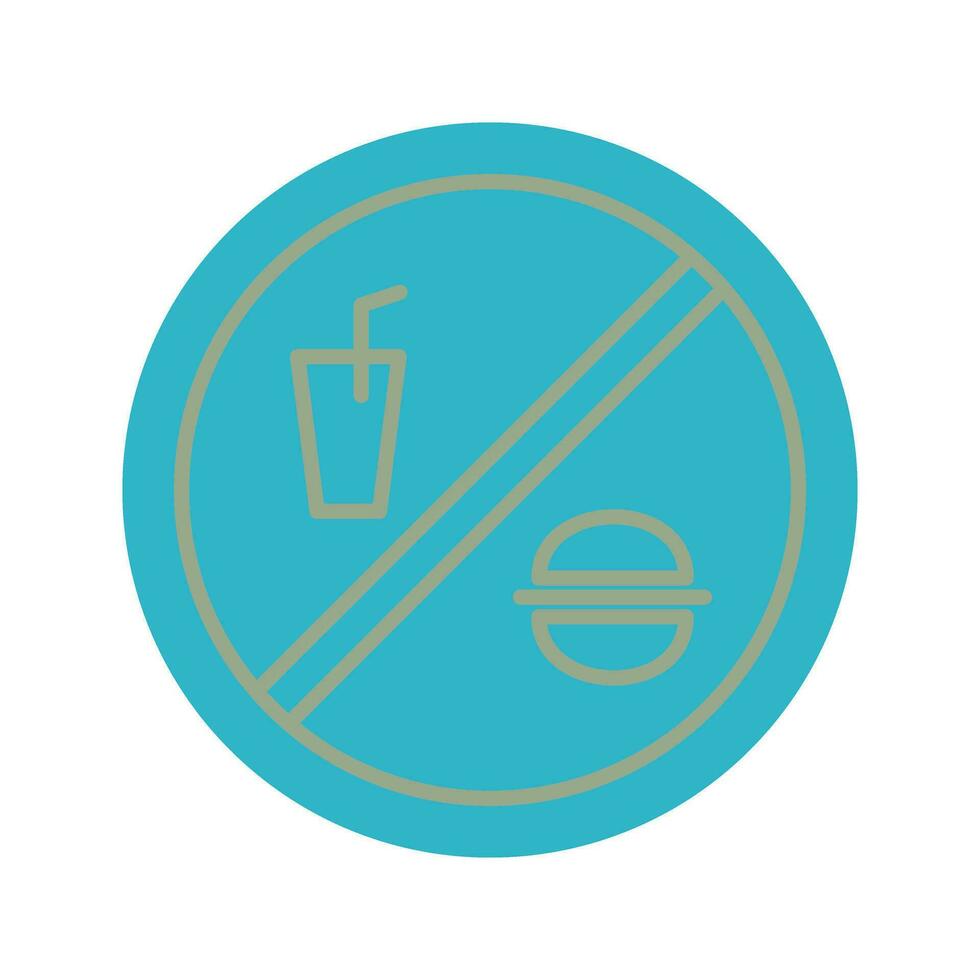 No Food or Drinks Vector Icon