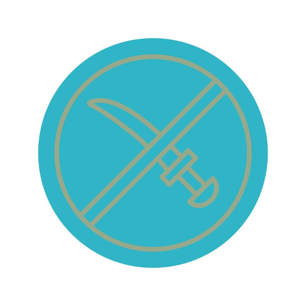 No Weapons Vector Icon