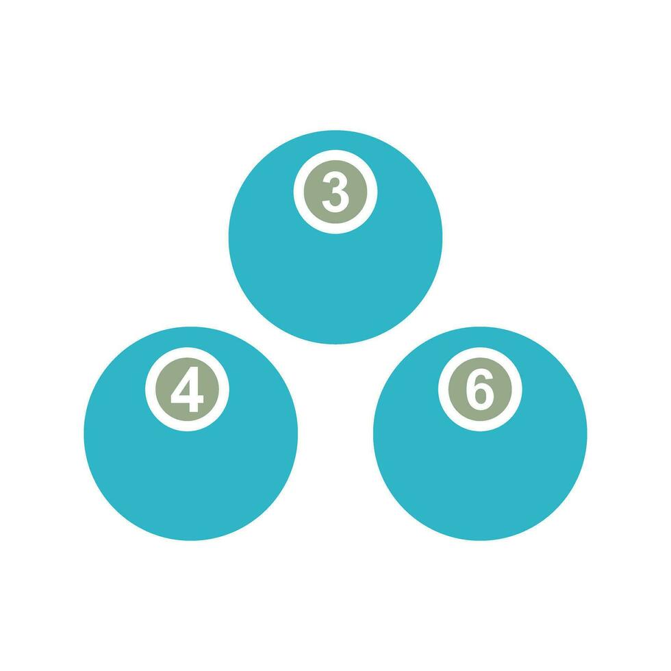 Unique Snooker Balls Vector Icon