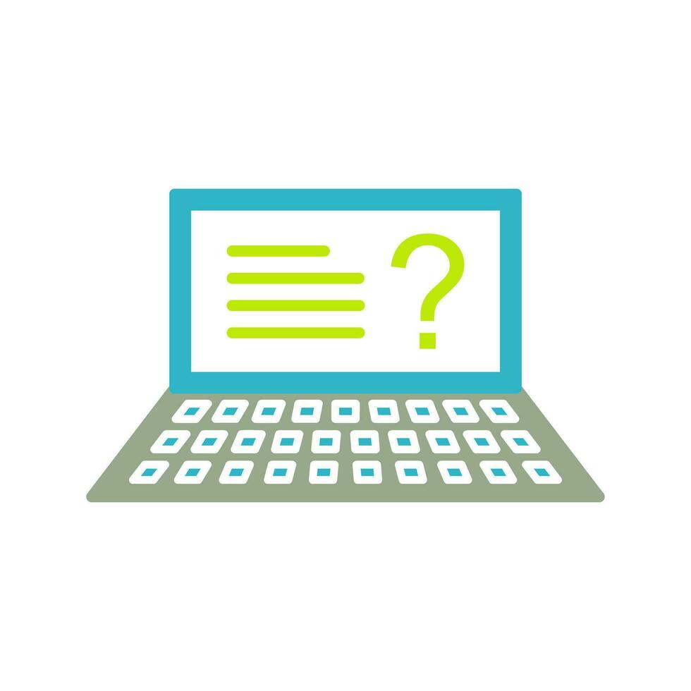 Unique Online Exam Vector Icon