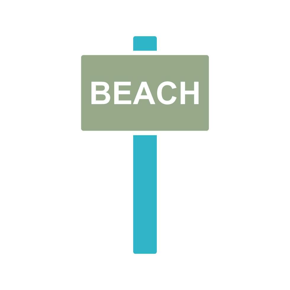 Beach Sign Vector Icon