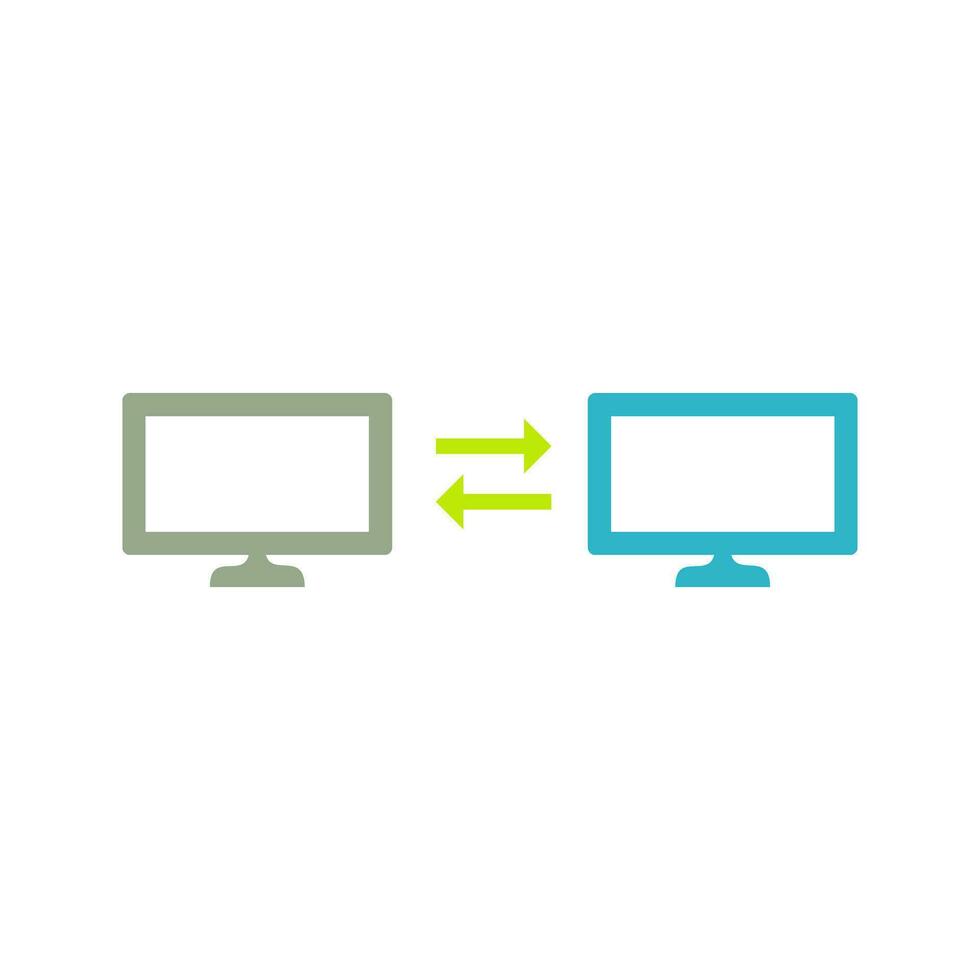 Unique Sharing Systems Vector Icon