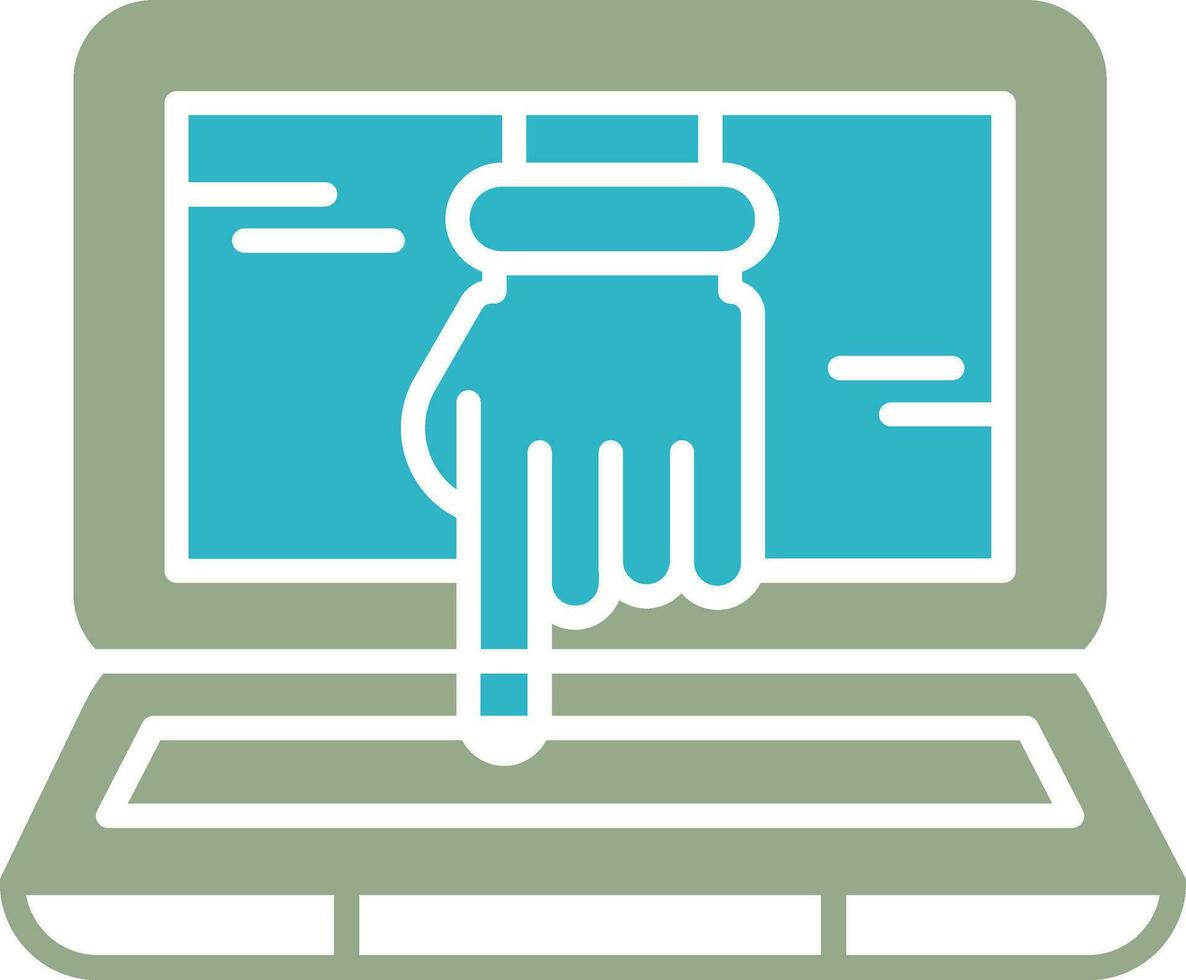 icono de vector de piratería informática