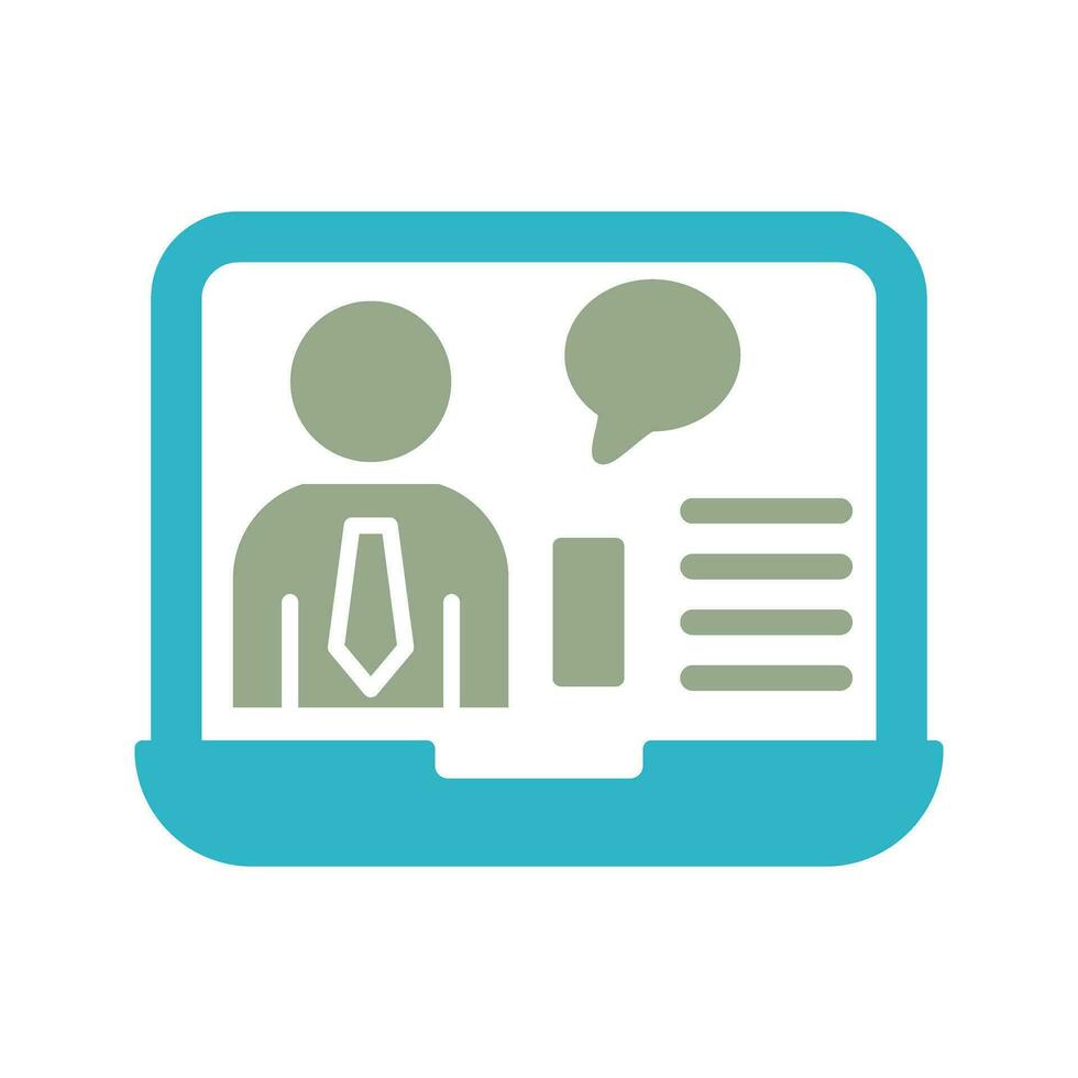 Online Job Interview Vector Icon